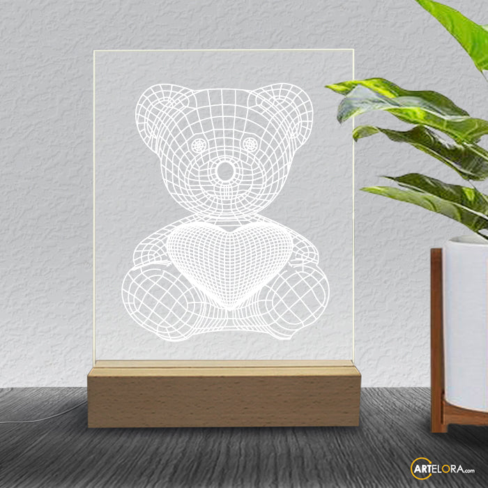 Laser Engraving 3D teddy bear