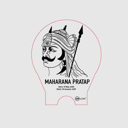 Laser Engraving Maharana Pratap – Artelora